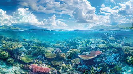Fototapeta na wymiar dead corals underwater