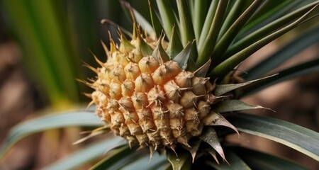Fototapeta premium Freshly harvested pineapple, ready for a tropical treat!
