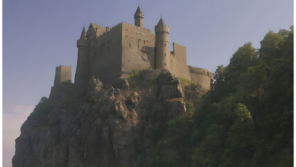 Fototapeta premium towering castle concept medival era 