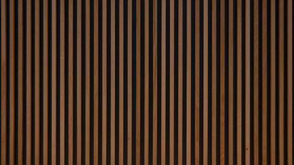 Wood background  - Brown wooden acoustic panels wall texture , seamless pattern