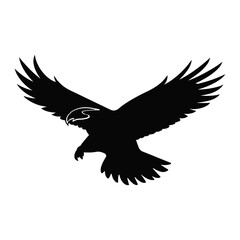 Fototapeta premium Eagle silhouette Bald Eagle silhouette isolated vector illustration