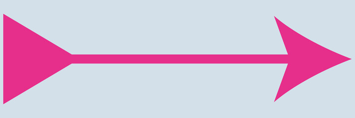 Pink arrow to the right / vector, isolated - obrazy, fototapety, plakaty
