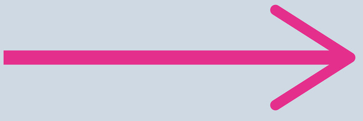 Pink arrow to the right / vector, isolated