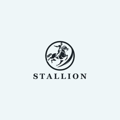 Vector horse head or strong animal logo design.
