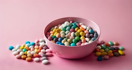  Colorful candy in a bowl, perfect for a sweet treat!