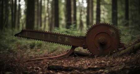 Abandoned sawmill in the woods, waiting for the rust to tell its story
