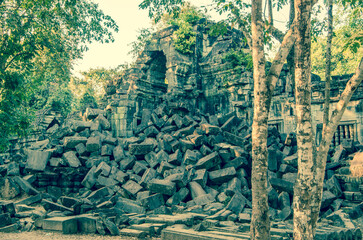 カンボジアのベンメリア遺跡