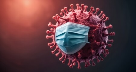  Masked against the virus - A visual metaphor for health and safety