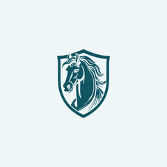 Vector horse head or strong animal logo design.
