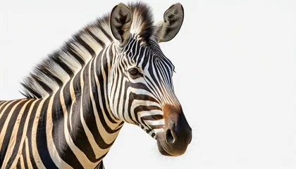 Foto op Canvas zebra isolated on white background  © wiizii