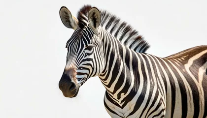 Foto op Canvas zebra isolated on white background  © wiizii