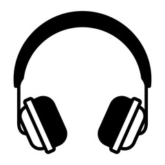 Headphones icon. Music icon in line style