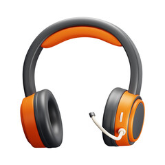 3D illustration of headphone. wireless headphones