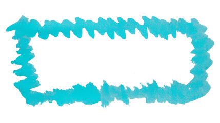 Light blue frame isolated on transparent background.