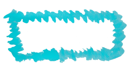 Light blue frame isolated on transparent background.