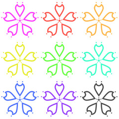 綺麗な桜の花の背景素材。Beautiful cherry blossom background material.