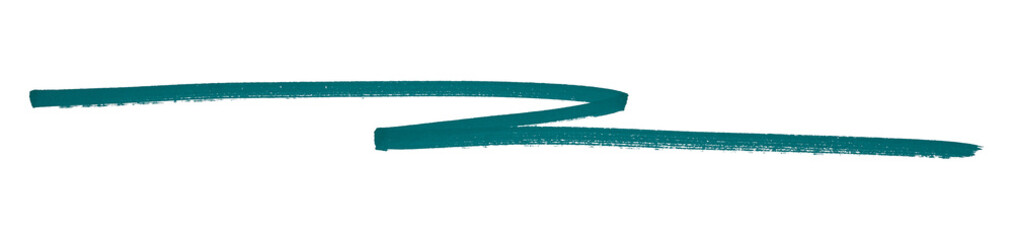 Green stroke brush isolated on transparent background.