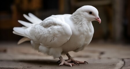  A serene moment with a pure white dove