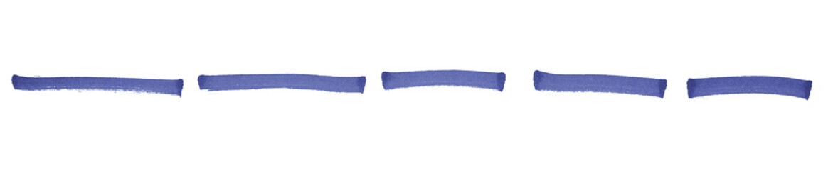 Purple brush strokes isolated on transparent background.