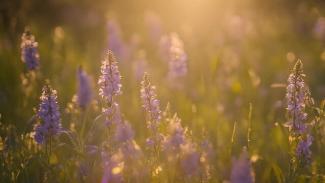 A vast field of lavender blooms in a blanket of purple under the morning sun