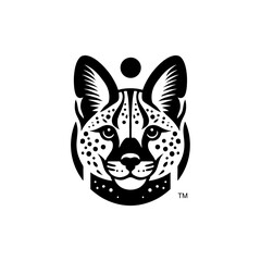 Serval head logo symbol icon