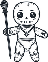 Voodoo Doll, vector illustration - 748063457