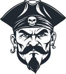 Pirate mascot, vector illustration