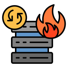 Disaster Recovery Icon Element For Design