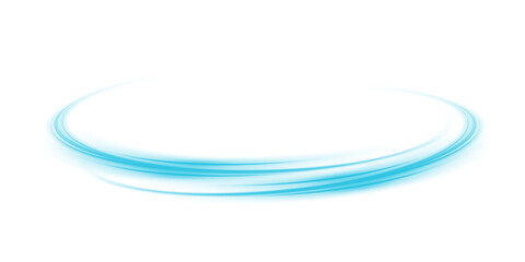 Light realistic blue halo, angel ring. Saint aureole symbol. Magic fantasy portal. Futuristic teleport. Light effect. PNG.