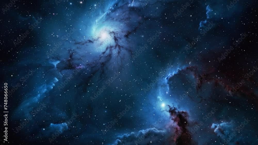 Wall mural galaxy in space with nebula and stars, created with some elements made with generative ai