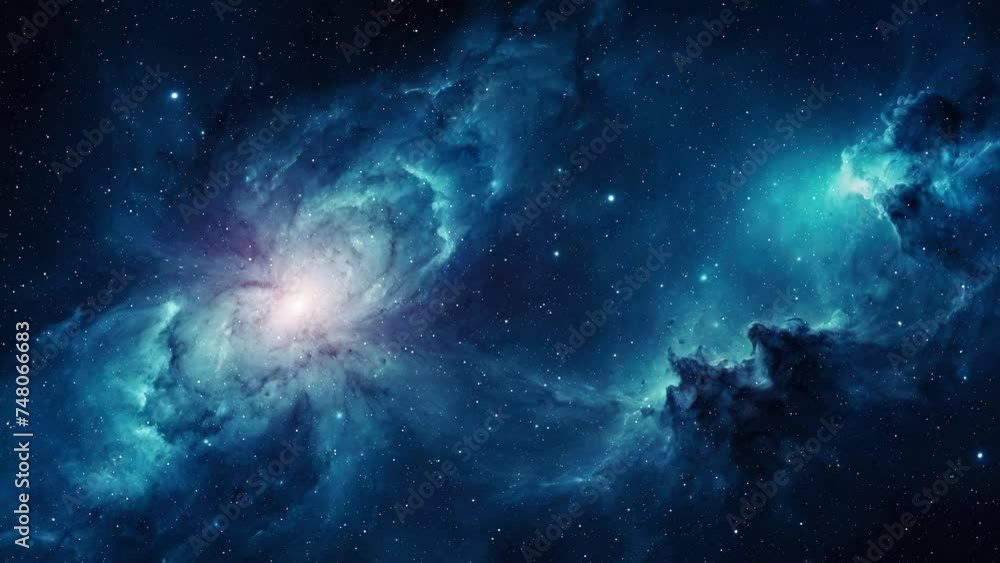 Wall mural galaxy in space with nebula and stars, created with some elements made with generative ai