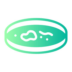 petri dish gradient icon