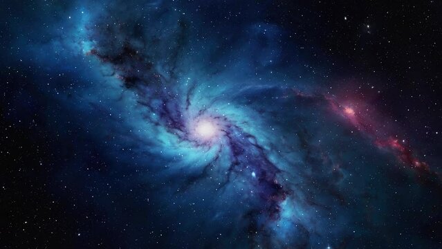 Galaxy in space with nebula and stars, created with some elements made with generative AI