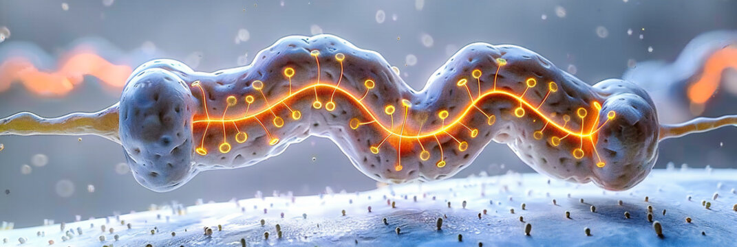 Medical Illustration of Microscopic View, Biological Cells and Parasites in Human Health