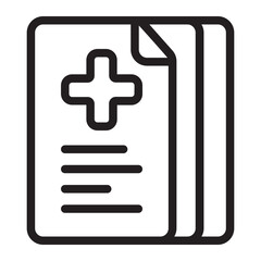 medical report line icon