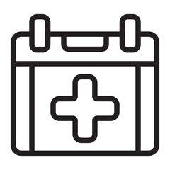 Obraz premium medical appointment line icon