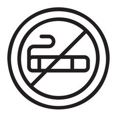 no smoking line icon