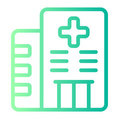 Fototapeta premium hospital gradient icon