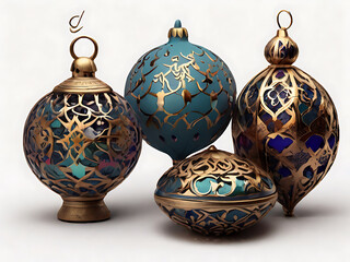 Stunning Ramadan ornaments ai generated. 