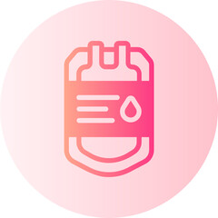 blood bag gradient icon