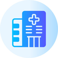 Fototapeta premium hospital gradient icon