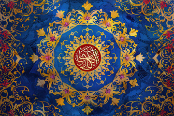 islamic design greeting card for ramadan. flower patterns. ramadan kareem holiday celebration concept