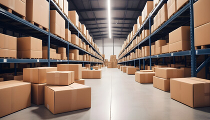warehouse with boxes
