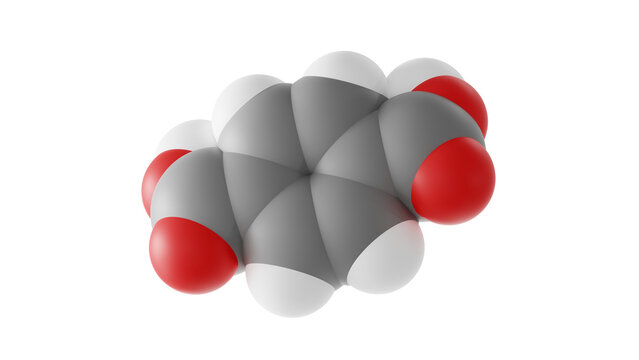 terephthalic acid molecule, precursor polyester pet, molecular structure, isolated 3d model van der Waals