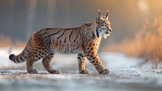 An extinct animal model based on the Iberian Lynx.