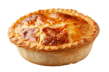 Meat pie isolated on transparent background