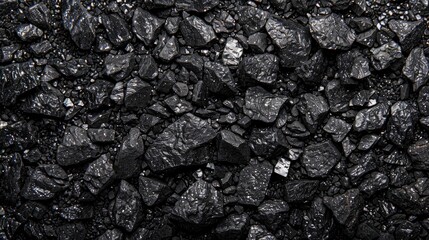 Close-up of black coal texture