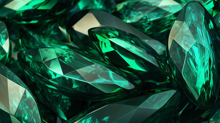 Hyper-detailed 3D Render of Rare Emerald Green _