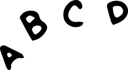 a b c d alphabet symbols - obrazy, fototapety, plakaty