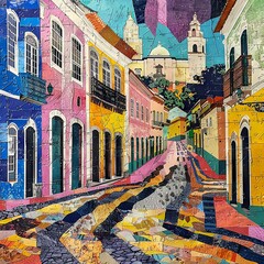 Fototapeta premium Pelourinho's Heritage Art Collage